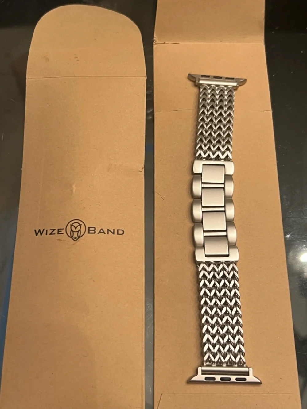 Brand New Wizeband “Nova” Stainless Steel 44mm Smart Watch Band - Silver